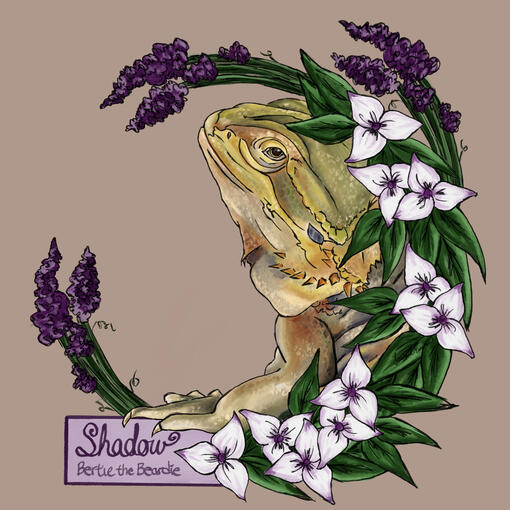 Memorial Portrait - Watercolor with Custom Floral Border