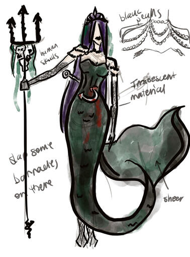 Zombie Mermaid Costume Design